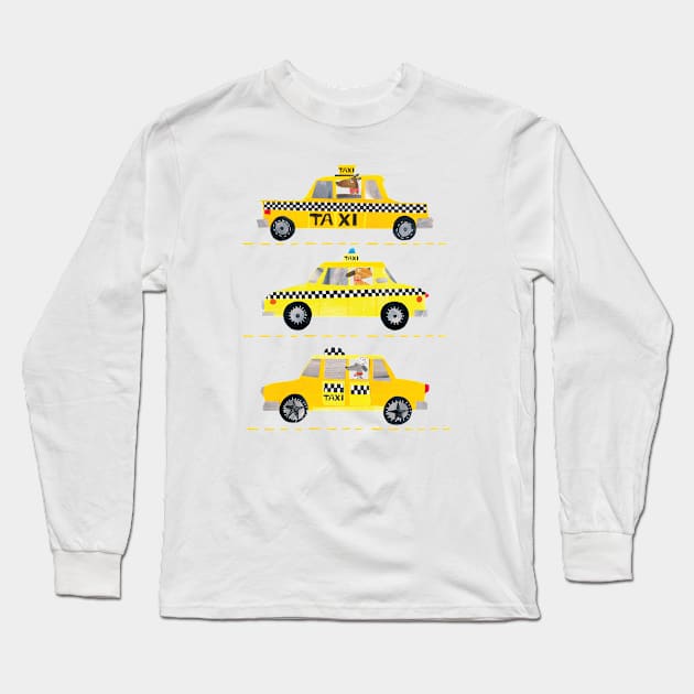 NYC CAB Long Sleeve T-Shirt by Tracey English